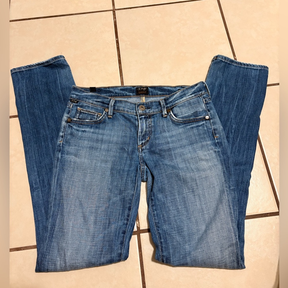 Citizens Of Humanity Classic Blue Low Rise Straight Leg Jeans